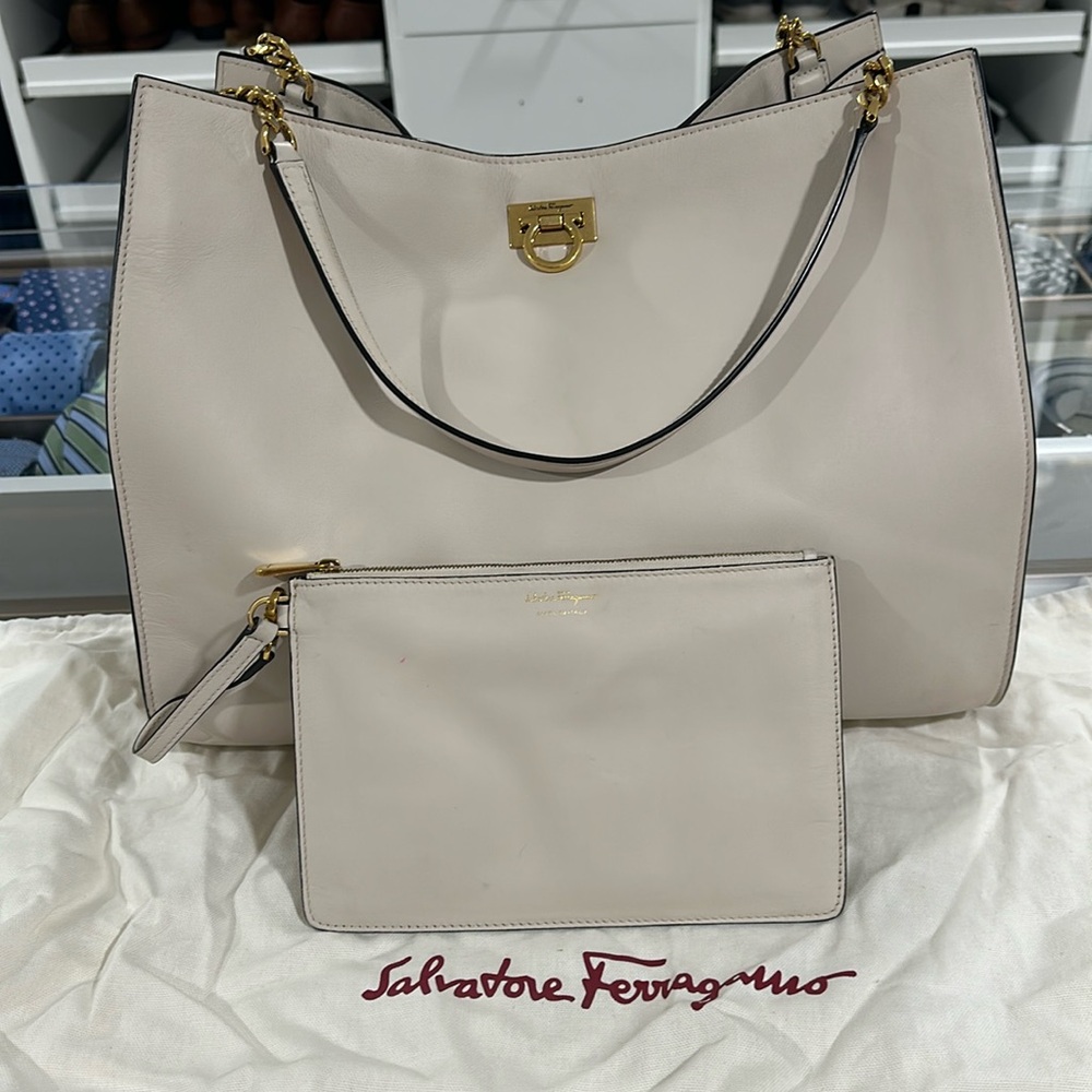 Salvatore Ferragamo Gancio Square Tote Bag
